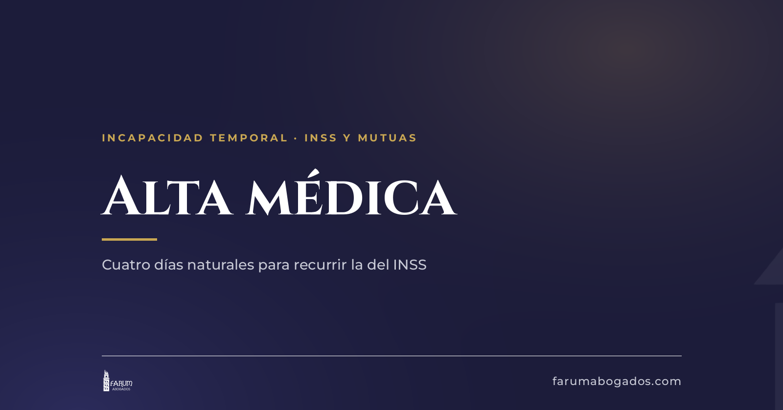 Disconformidad con el alta médica en A Coruña, plazos para recurrirla · Farum Abogados